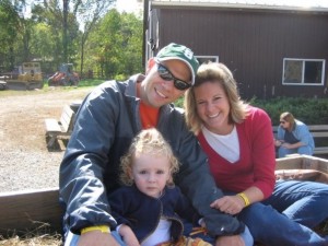 The family at the pumpkin farm Fall 2008