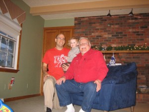 grandpa-bob Pat, Mira and Grandpa Bob