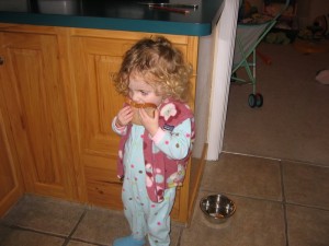 Mira Bread Mira eating bread the proper way