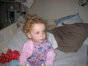 Mira the day after surgery Mira eating some grapes