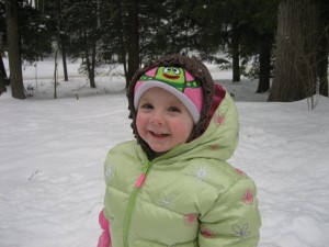 Mira enjoying the work!