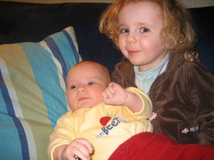 Mira and Darcy I've got baby Darcy!