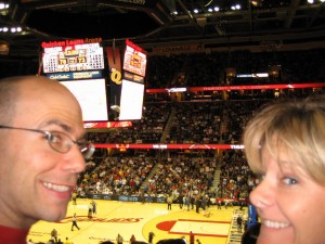 Pat and Erika at the Cavs game