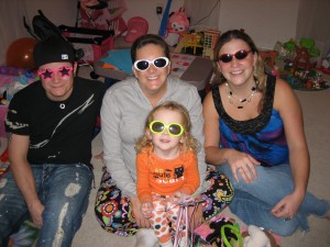 Erika and friends Rory, Erika, Lauren and Mira